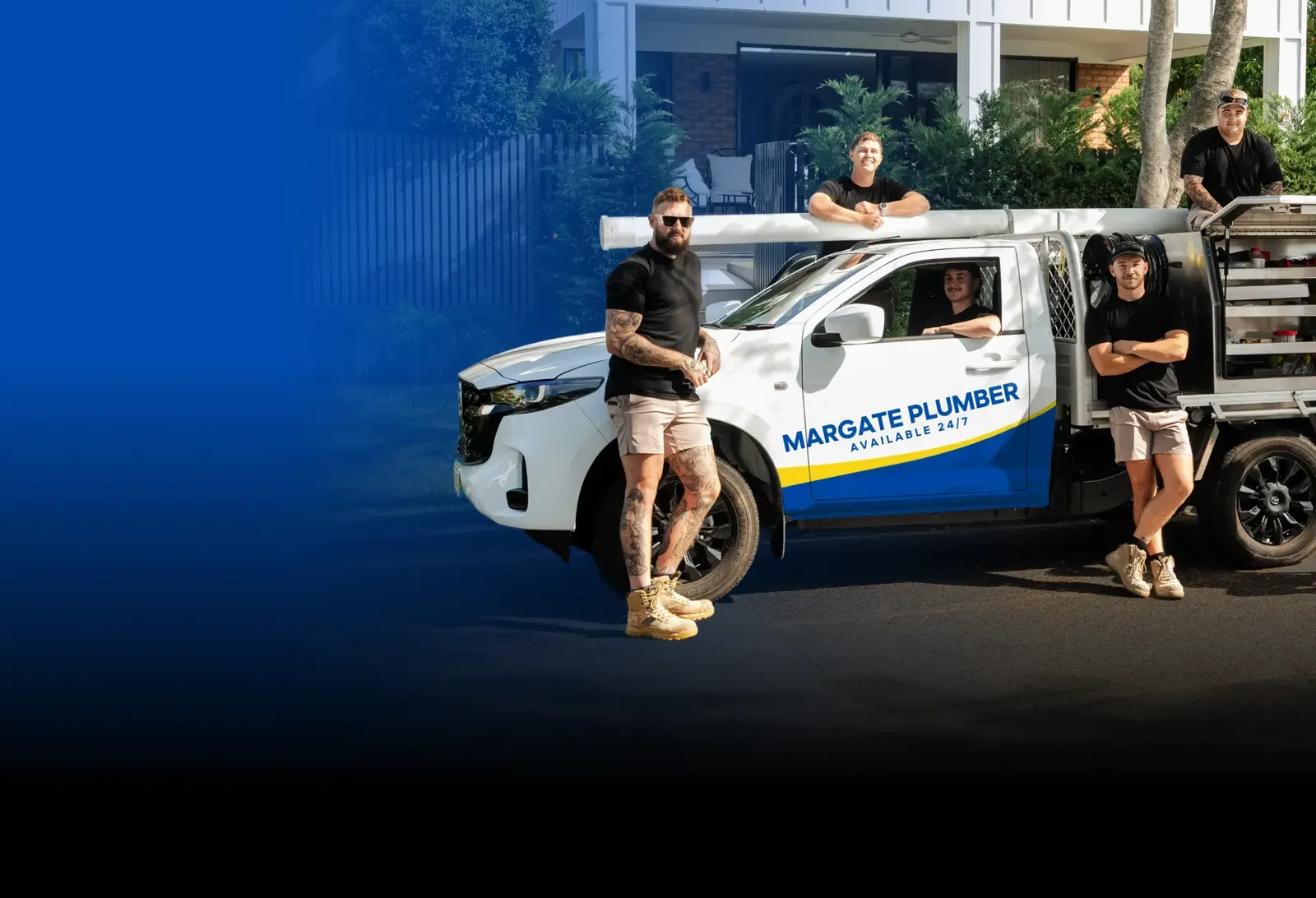 Margate Plumber team with the ute